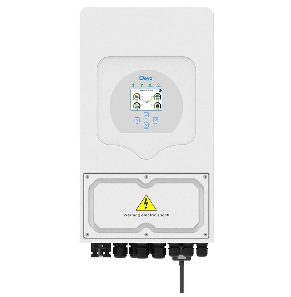 Гібридний мережевий інвертор Deye SUN-6K-SG05LP1-EU WiFi White, 6 кВт